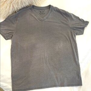 Venice Burnout Lucky Brand Men's Gray V-Neck T-Shirt